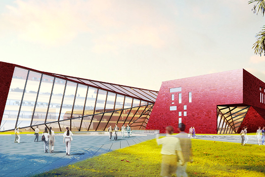 文體中心方案二透視一黃昏